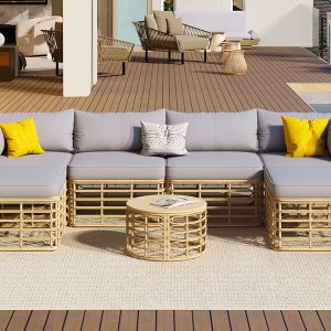 All-Weather 7 Pieces Outdoor Patio Furniture - FG201233AAE