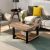26″X26″ Rustic Natural Coffee Table With Storage Shelf