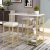 3-Piece Modern Pub Set With Faux Marble Countertop And Bar Stools