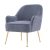 26″ Velvet Accent Chair with Gold Metal Legs