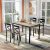 5-Piece Industrial Wooden Dining Set With Metal Frame And 4 Ergonomic Chairs
