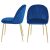 Modern Dining Chair Set Of 2  With Iron Tube Golden Legs, Velvet Cushion And Comfortable Backrest