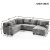 3 Pcs Chenille Sectional Sofa, 3 Pillows Included