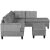 Upholstery Sectional Sofa With Storage Ottoman