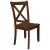 2-Piece X-back Wood Breakfast Nook Dining Chairs