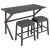 3-Piece Counter Height Wood Kitchen Dining Table Set