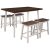 5-Piece Rustic Wood Kitchen Dining Table Set