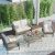 Outdoor 4 Pieces Rattan Sofa Seating Group With Cushions