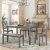 6-Piece Wooden Farmhouse Rustic Dining Table Set