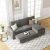 82.5″ Reversible Pull Out Sleeper Sectional Storage Sofa Bed with 6 Side pockets