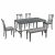 6 Piece Wooden Dining Table Set