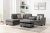 Reversible Sectional Sofa with 2 Outlets & USB Ports, Gray