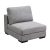 Modular Customizable and Reconfigurable Deep Seating, Armless Sofa, Gray