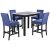 Modern 5-Piece Counter Height Dining Table Set