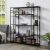 Open Freestanding Storage Shelf with Metal Frame