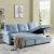 3-Seater L-Shape Corner Couch with Storage Chaise, Blue