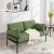 Upholstered Small 2-Seater Couch With Pillows