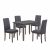 Farmhouse Rustic Wood 5-Piece Dining Table Set