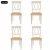 4-Piece X-Back Wood Breakfast Dining Chairs