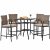 5-Piece Rattan Counter Height Dining Table Set