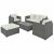 5-Piece Outdoor UV-Proof Patio Sofa Set with Storage Box