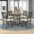 TREXM 5-Piece Round Dining Table and Chair Set