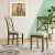 2 Pieces Farmhouse Rustic Wood Kitchen Upholstered X-Back Dining Chairs