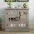 Wood Storage Cabinet with Decorative Mirror Door