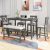 TREXM 6-Piece Counter Height Dining Table Set