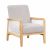 Mid-Century Rattan Mesh Upholstered Accent Chair