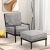 Velvet Spindle Chair with Ottoman
