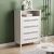 Retro Style Chest Of Drawers With Rattan Panels
