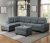 3 Piece Sectional Sofa Microfiber With Reversible Chaise Lounge Storage Ottoman And Cup Holders